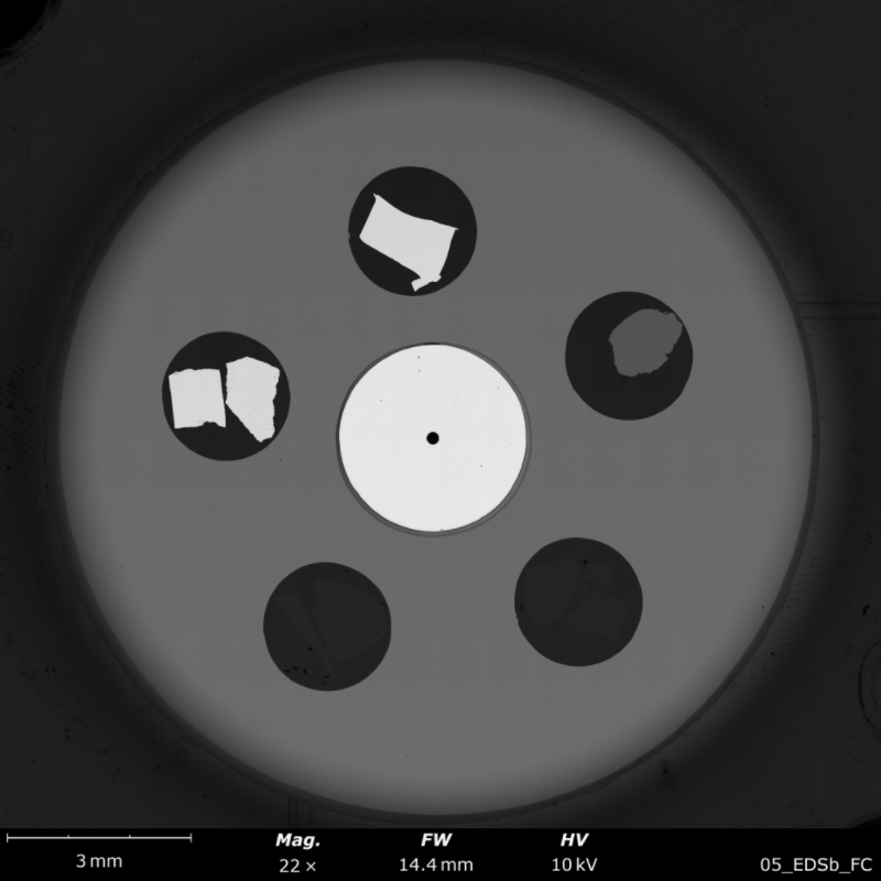 5-component EDS calibration sample