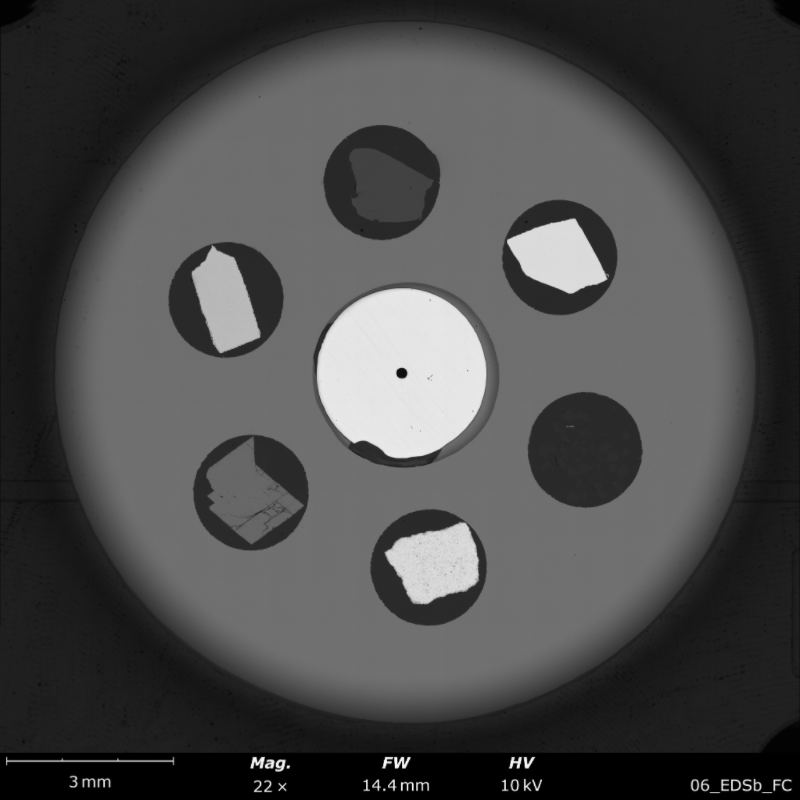 6-component EDS calibration sample