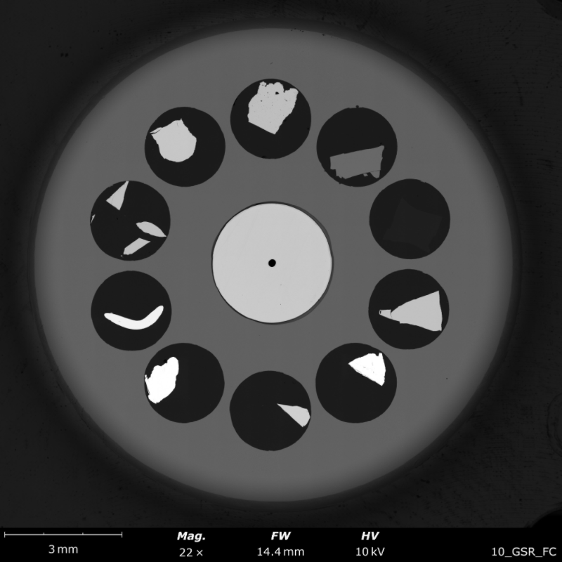 10-component GSR reference sample BSD image